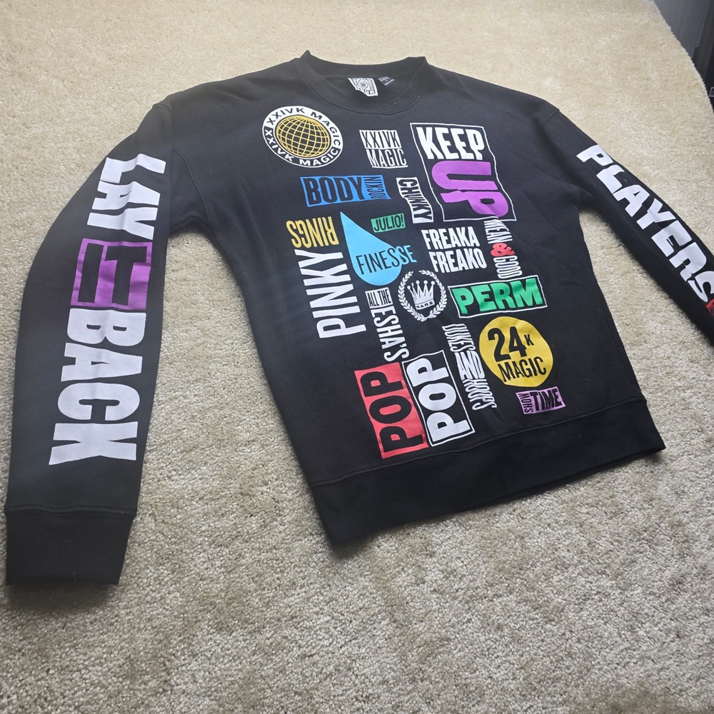 XXIVK‎ Magic World Tour Graphic Sweatshirt Black Men's Size L - Picture 4 of 11